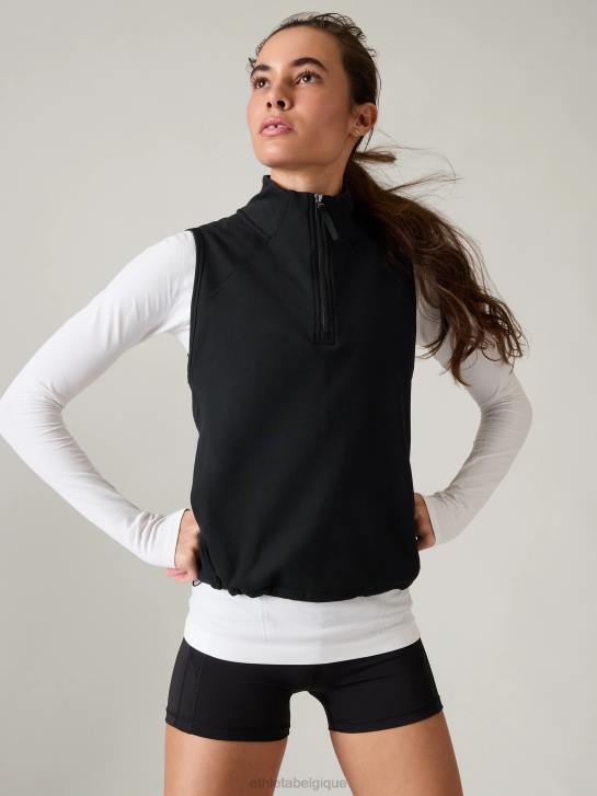 Athleta femmes gilet à quart de zip imparable JRTZ539 vêtements noir