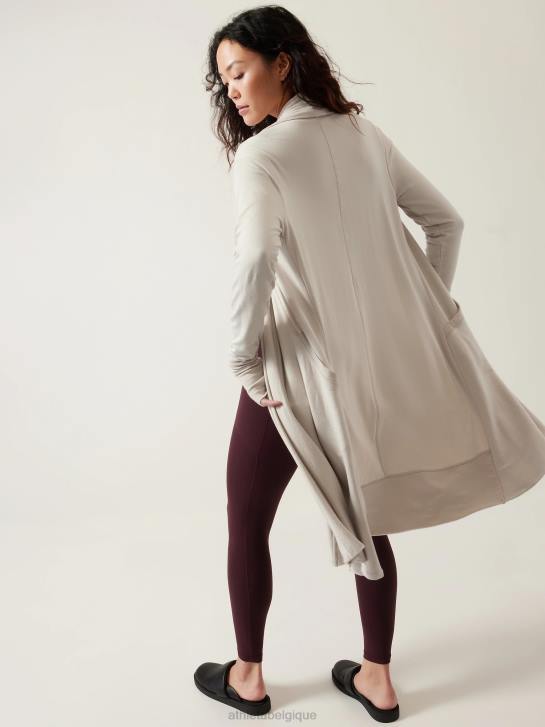 Athleta femmes long enveloppement pranayama JRTZ369 vêtements gris ormeau