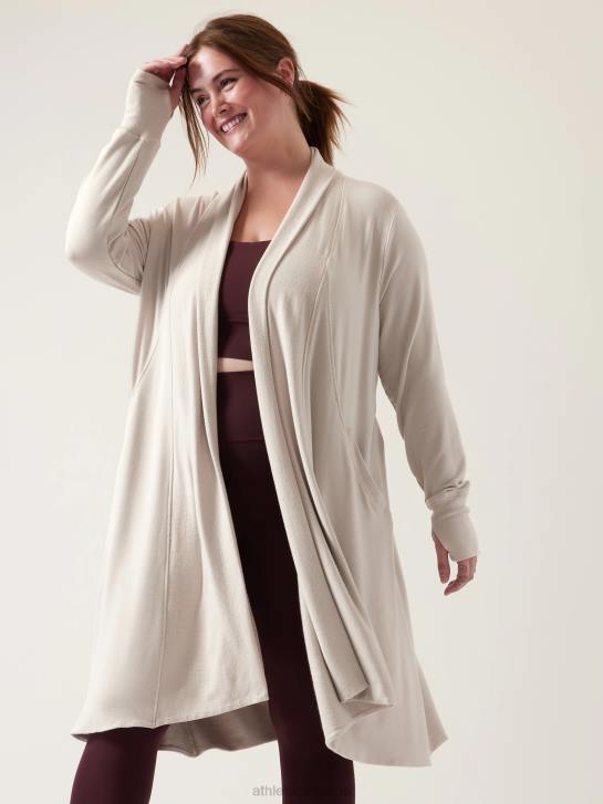 Athleta femmes long enveloppement pranayama JRTZ369 vêtements gris ormeau