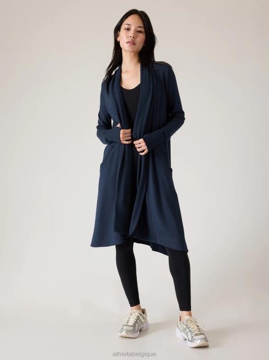 Athleta femmes long enveloppement pranayama JRTZ398 vêtements marine