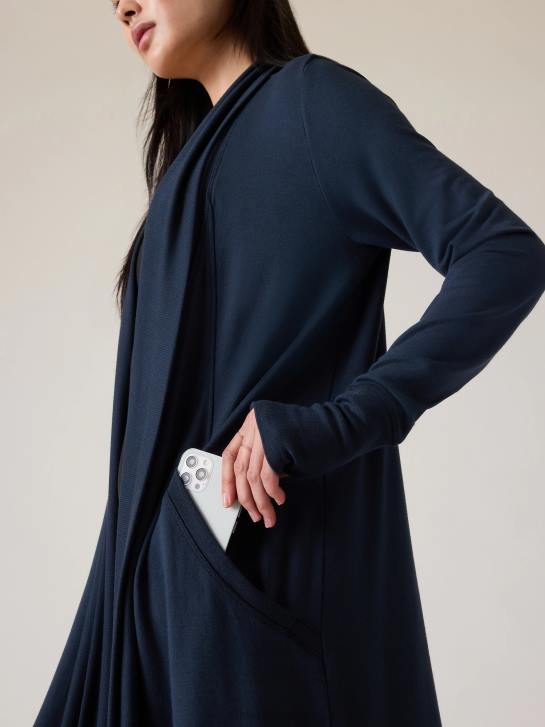 Athleta femmes long enveloppement pranayama JRTZ398 vêtements marine