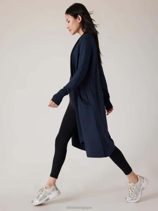 Athleta femmes long enveloppement pranayama JRTZ398 vêtements marine
