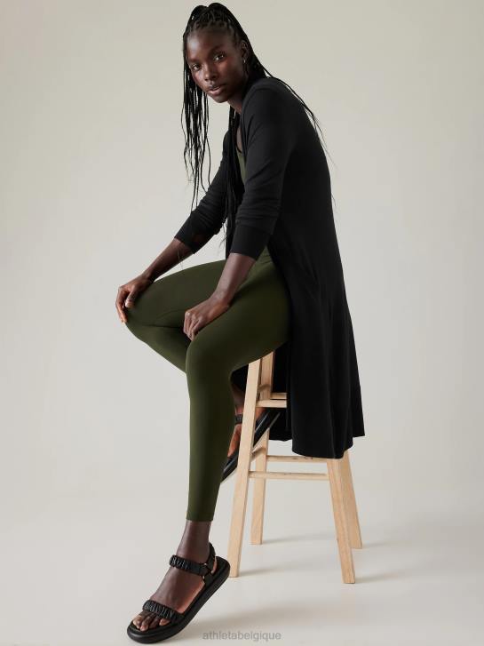 Athleta femmes long enveloppement pranayama JRTZ425 vêtements noir