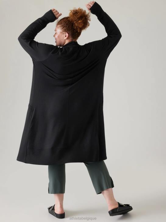 Athleta femmes long enveloppement pranayama JRTZ425 vêtements noir