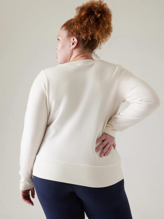 Athleta femmes recharger le sweat-shirt JRTZ528 vêtements magnolia blanc