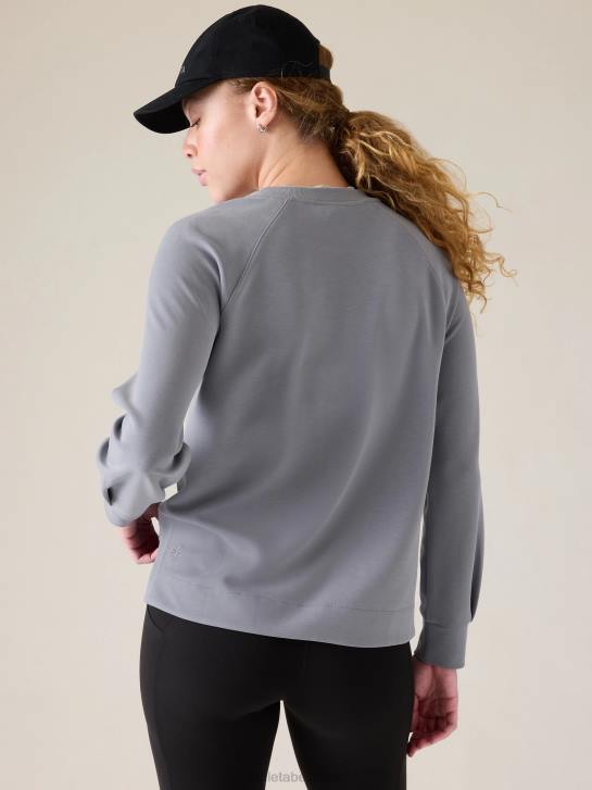 Athleta femmes sweat à col rond seasoft JRTZ221 vêtements bleu littoral