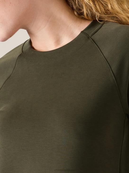 Athleta femmes sweat à col rond seasoft JRTZ251 vêtements tremble, olive