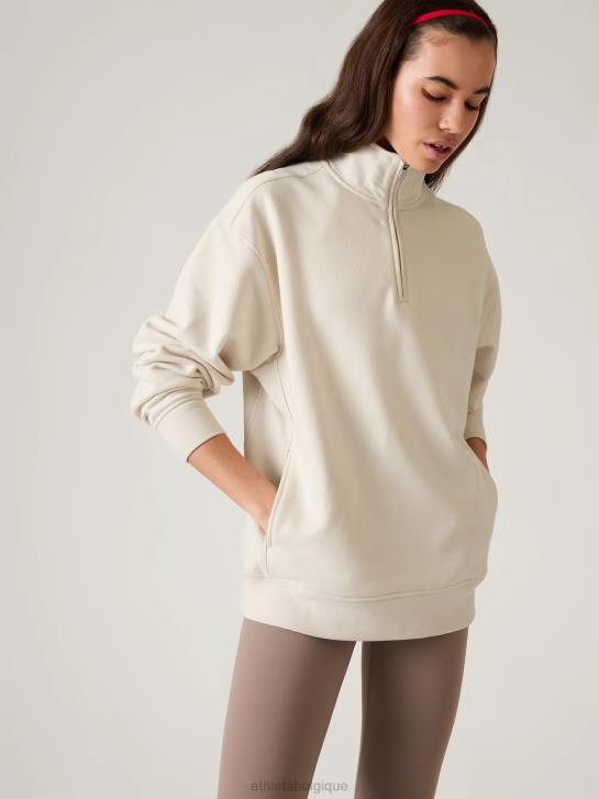 Athleta femmes sweat polaire 1/4 zip Forever JRTZ538 vêtements os