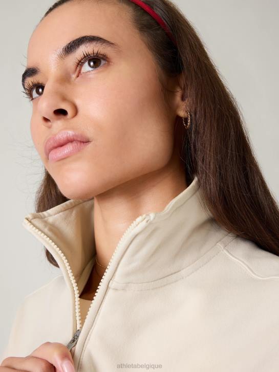Athleta femmes sweat polaire 1/4 zip Forever JRTZ538 vêtements os