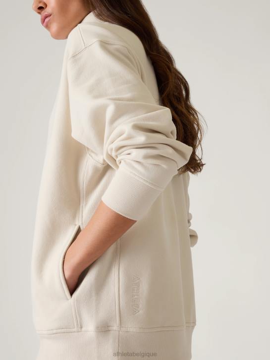 Athleta femmes sweat polaire 1/4 zip Forever JRTZ538 vêtements os