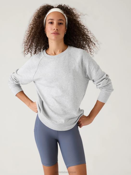 Athleta femmes sweat-shirt au coucher du soleil JRTZ377 vêtements gris chiné