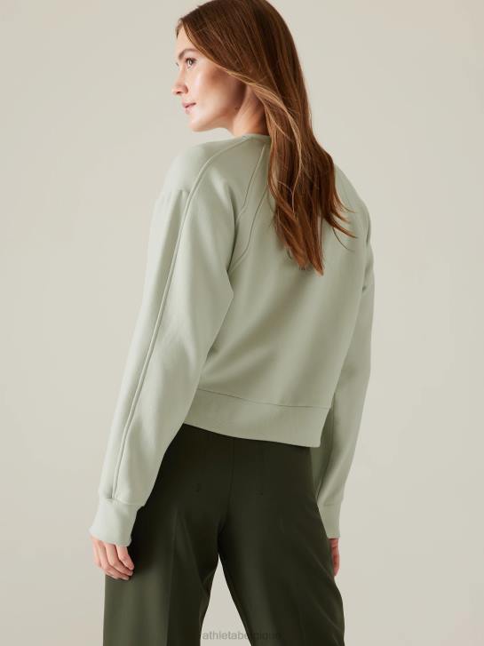 Athleta femmes sweat-shirt à col rond retroplush revive JRTZ230 vêtements teinte céladon