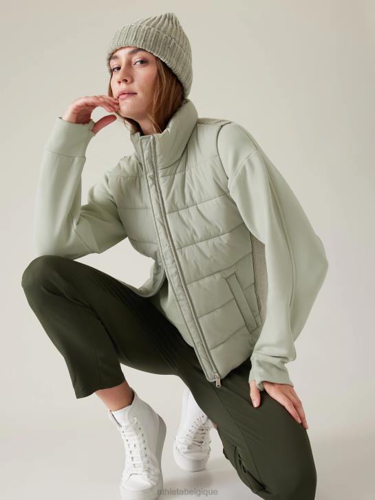 Athleta femmes sweat-shirt à col rond retroplush revive JRTZ230 vêtements teinte céladon