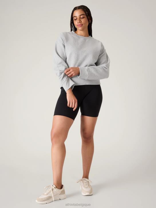 Athleta femmes sweat-shirt à col rond retroplush revive JRTZ274 vêtements gris chiné