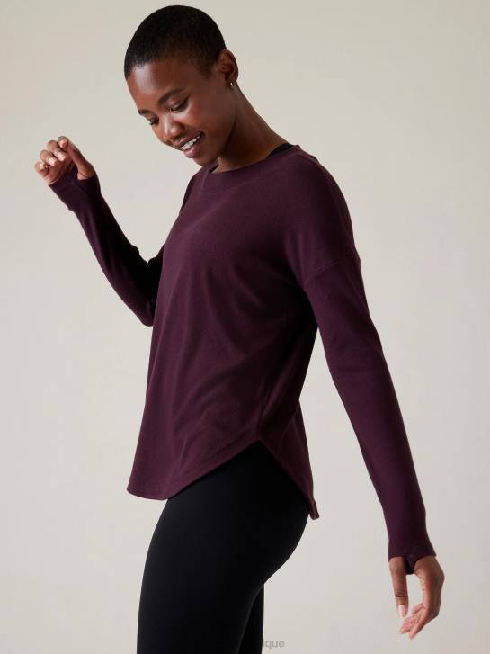 Athleta femmes sweat-shirt de présence JRTZ223 vêtements cabernet épicé