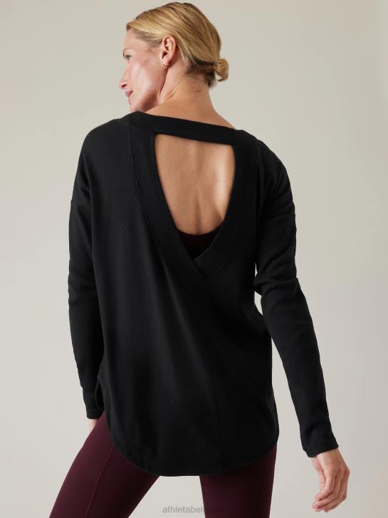 Athleta femmes sweat-shirt de présence JRTZ271 vêtements noir