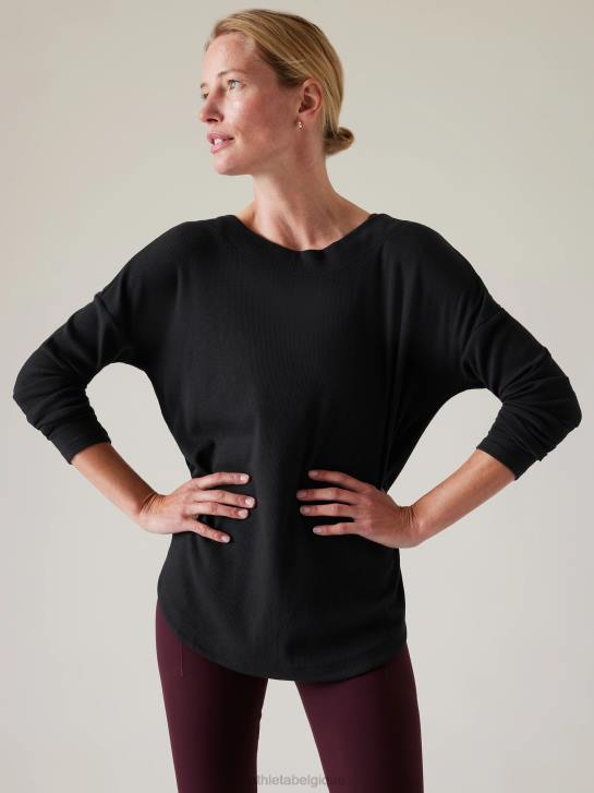 Athleta femmes sweat-shirt de présence JRTZ271 vêtements noir