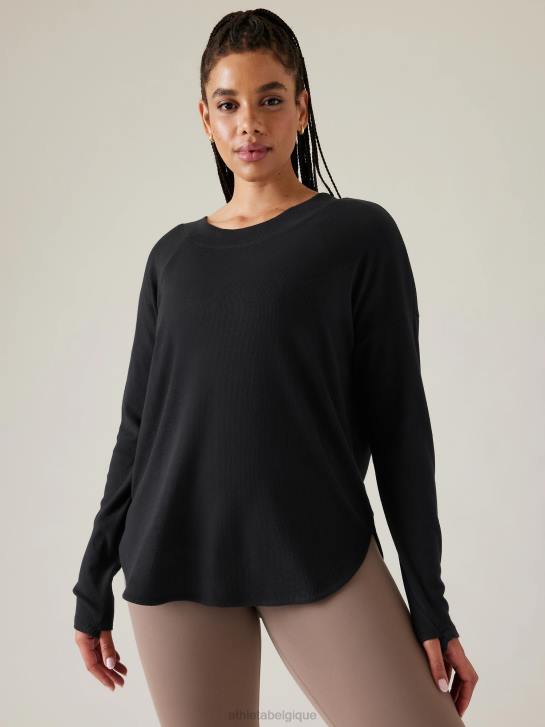 Athleta femmes sweat-shirt de présence JRTZ271 vêtements noir