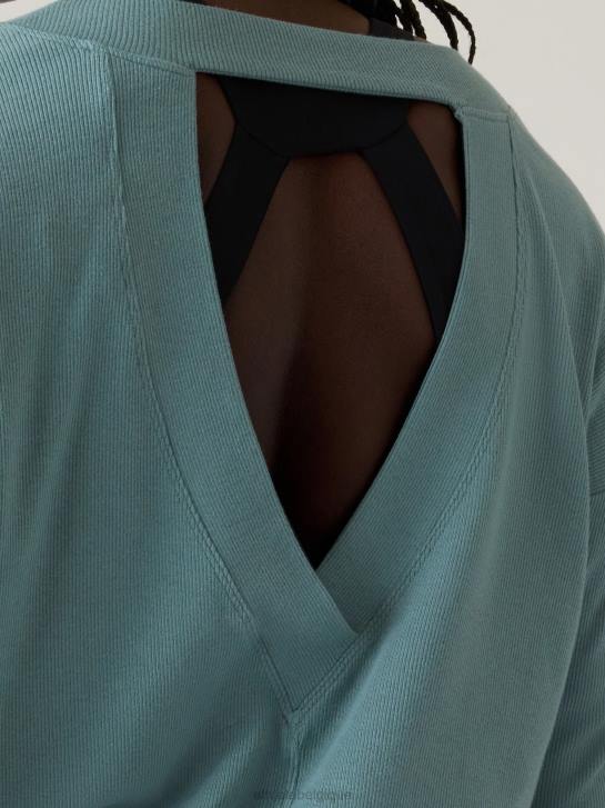 Athleta femmes sweat-shirt de présence JRTZ277 vêtements vert oxydé