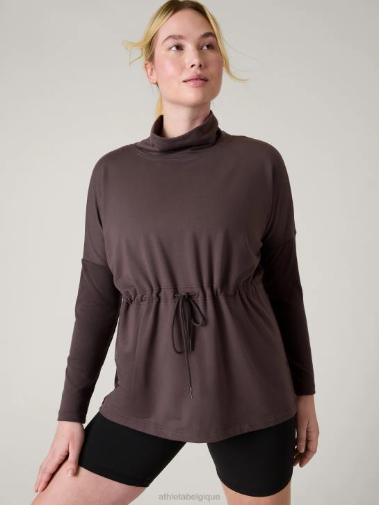 Athleta femmes sweat-shirt équilibre JRTZ388 vêtements schiste argileux