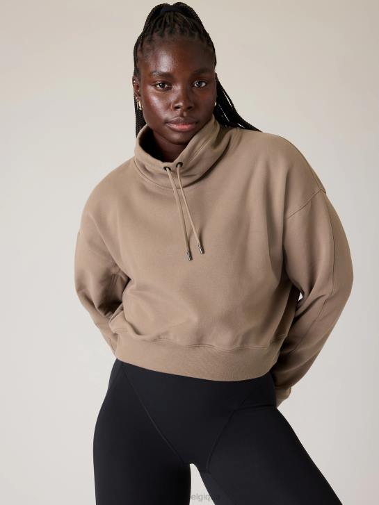 Athleta femmes sweat-shirt rétropeluche clés JRTZ219 vêtements pyrite