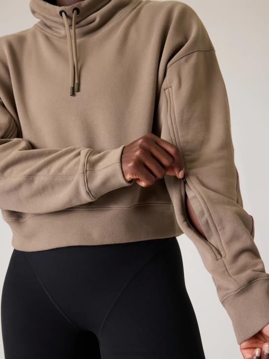 Athleta femmes sweat-shirt rétropeluche clés JRTZ219 vêtements pyrite