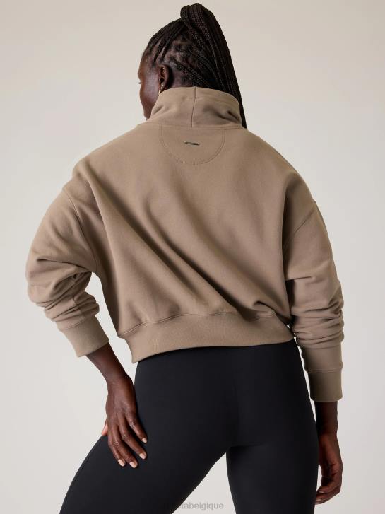 Athleta femmes sweat-shirt rétropeluche clés JRTZ219 vêtements pyrite