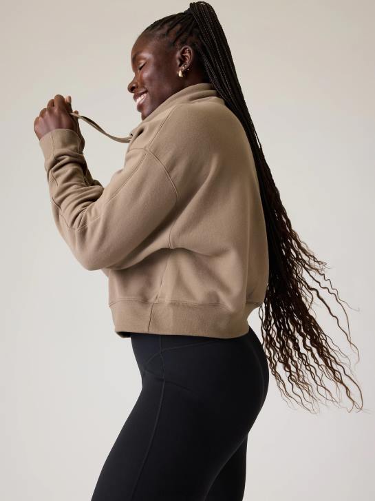 Athleta femmes sweat-shirt rétropeluche clés JRTZ219 vêtements pyrite