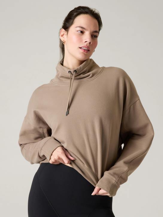 Athleta femmes sweat-shirt rétropeluche clés JRTZ219 vêtements pyrite