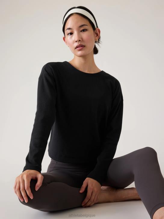 Athleta femmes sweat twist présence JRTZ354 vêtements noir