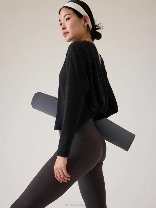 Athleta femmes sweat twist présence JRTZ354 vêtements noir