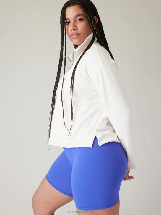 Athleta femmes zip quart de marin seasoft JRTZ205 vêtements magnolia blanc