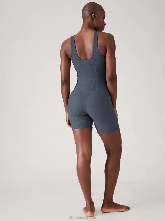 Athleta femmes combinaison de vélo de salutation JRTZ760 vêtements côte de granit bleu