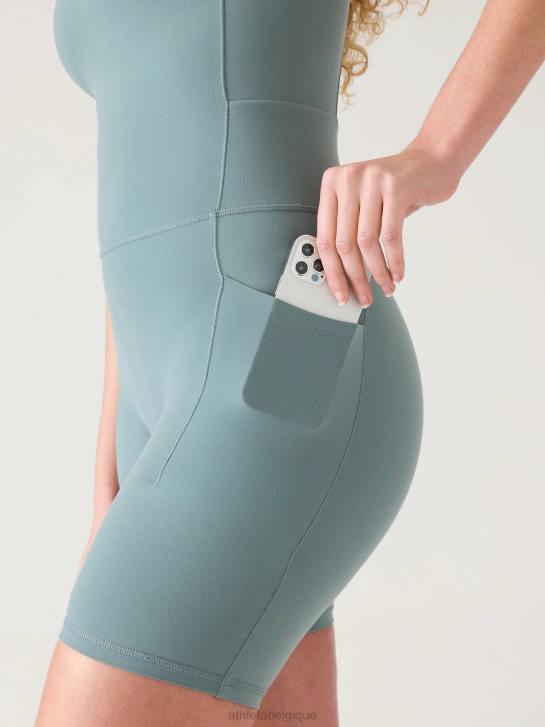 Athleta femmes combinaison de vélo de salutation JRTZ769 vêtements vert oxydé