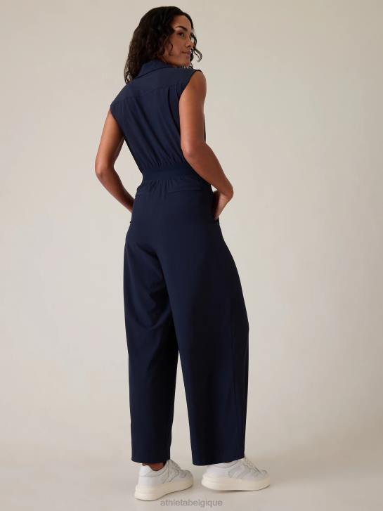 Athleta femmes combinaison large à jambes brooklyn heights JRTZ752 vêtements marine