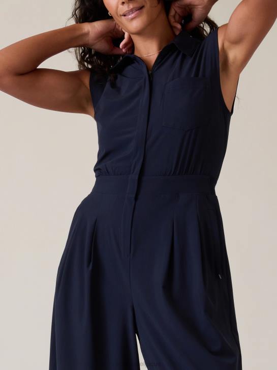 Athleta femmes combinaison large à jambes brooklyn heights JRTZ752 vêtements marine