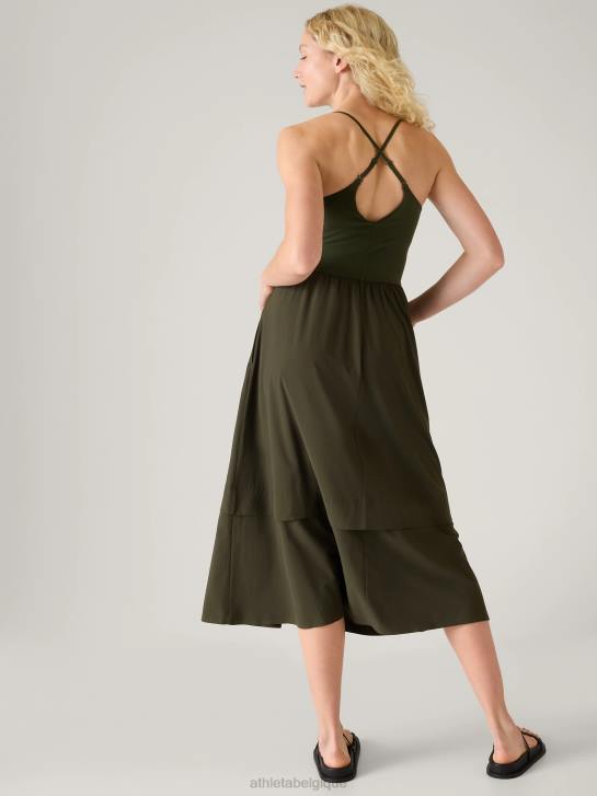 Athleta femmes robe hybride à col en V Elation JRTZ782 vêtements tremble, olive
