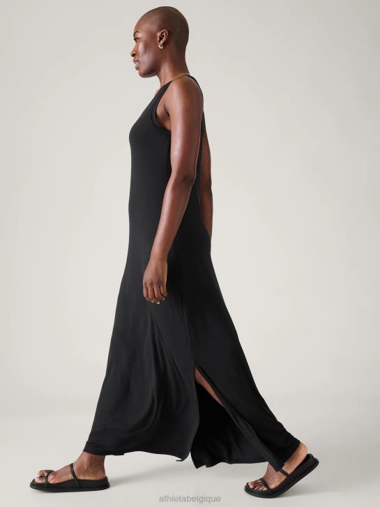 Athleta femmes robe longue santorin JRTZ743 vêtements noir