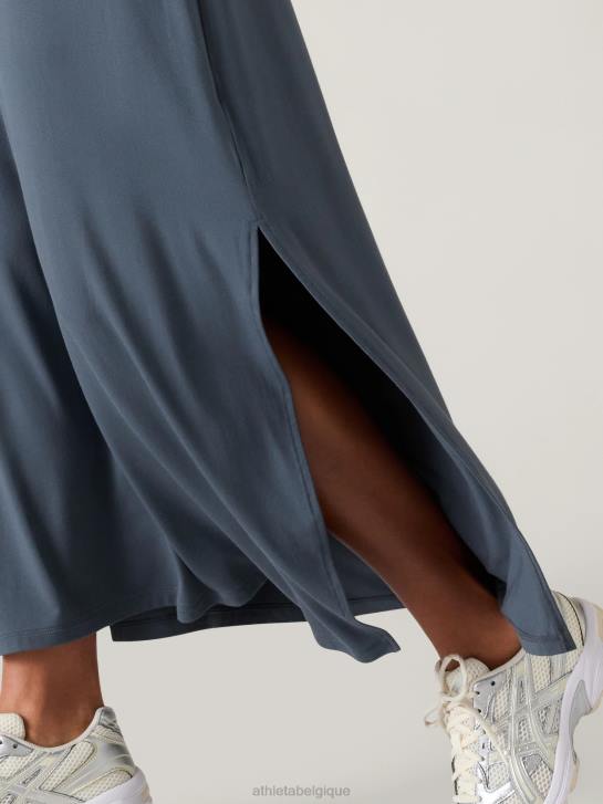 Athleta femmes robe longue santorin JRTZ744 vêtements bleu granit