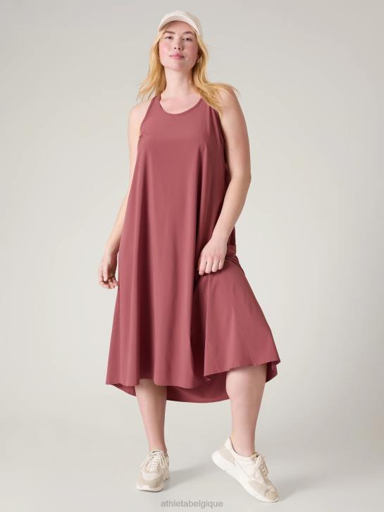 Athleta femmes robe longue voyageur presidio JRTZ770 vêtements bois de rose