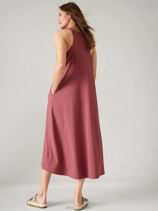 Athleta femmes robe longue voyageur presidio JRTZ770 vêtements bois de rose