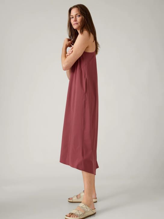 Athleta femmes robe longue voyageur presidio JRTZ770 vêtements bois de rose