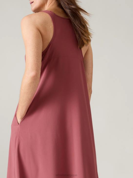 Athleta femmes robe longue voyageur presidio JRTZ770 vêtements bois de rose