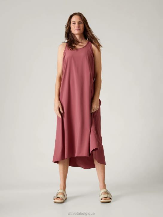 Athleta femmes robe longue voyageur presidio JRTZ770 vêtements bois de rose