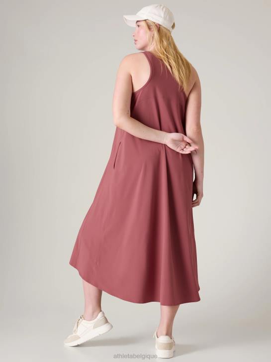 Athleta femmes robe longue voyageur presidio JRTZ770 vêtements bois de rose