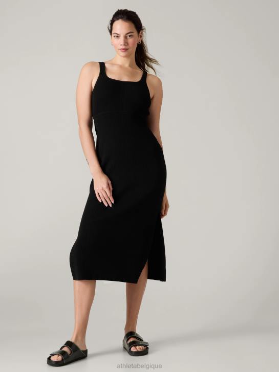 Athleta femmes robe pull clés JRTZ773 vêtements noir