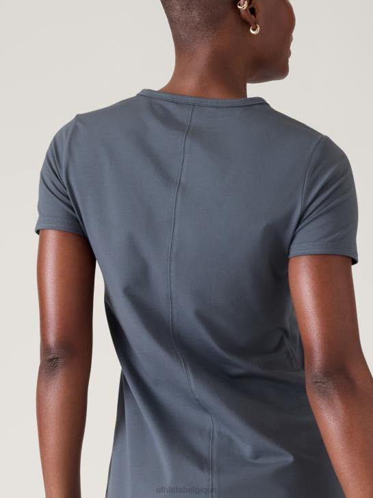 Athleta femmes robe t-shirt essentielle JRTZ738 vêtements bleu granit