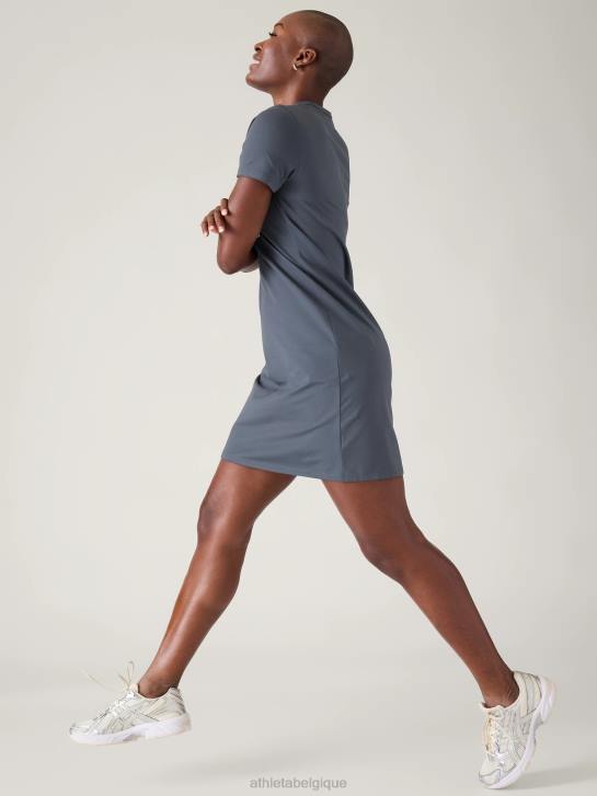Athleta femmes robe t-shirt essentielle JRTZ738 vêtements bleu granit