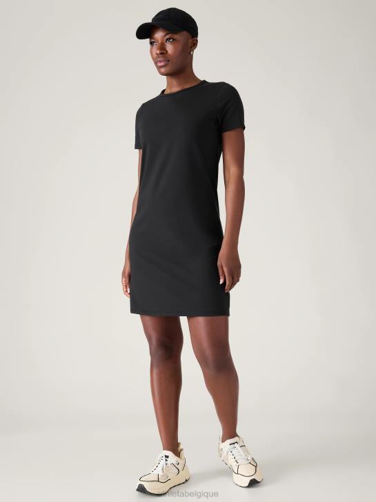 Athleta femmes robe t-shirt essentielle JRTZ763 vêtements noir