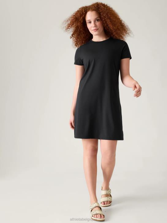 Athleta femmes robe t-shirt essentielle JRTZ763 vêtements noir